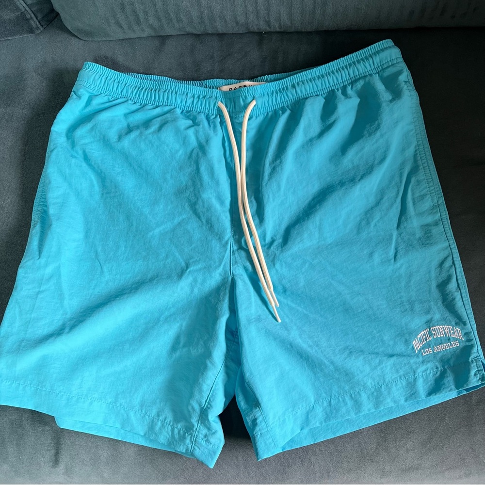 Pacific Sunwear Los Angeles Men’s Turquoise Swim Trunks Size M